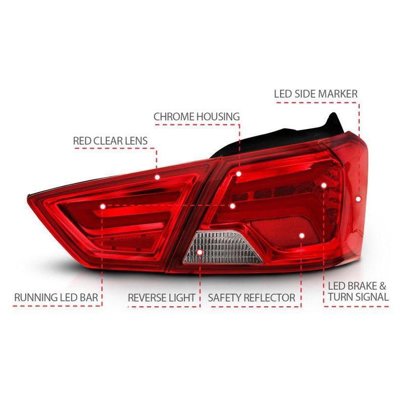 ANZO 14-18 Chevrolet Impala LED Taillights Red/Clear - SMINKpower Performance Parts ANZ321346 ANZO