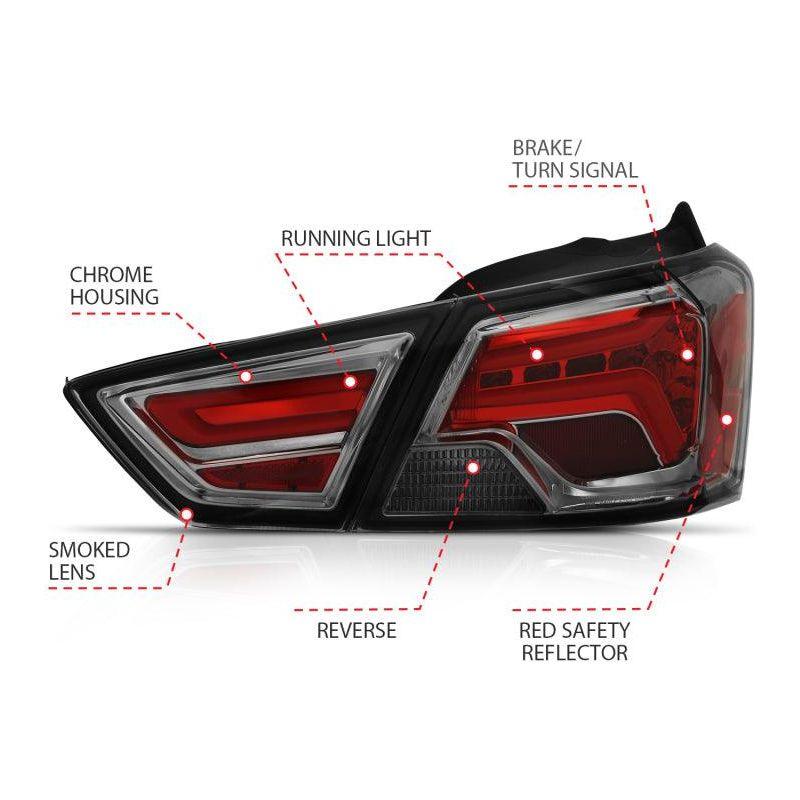 ANZO 14-18 Chevrolet Impala LED Taillights Smoke - SMINKpower Performance Parts ANZ321345 ANZO