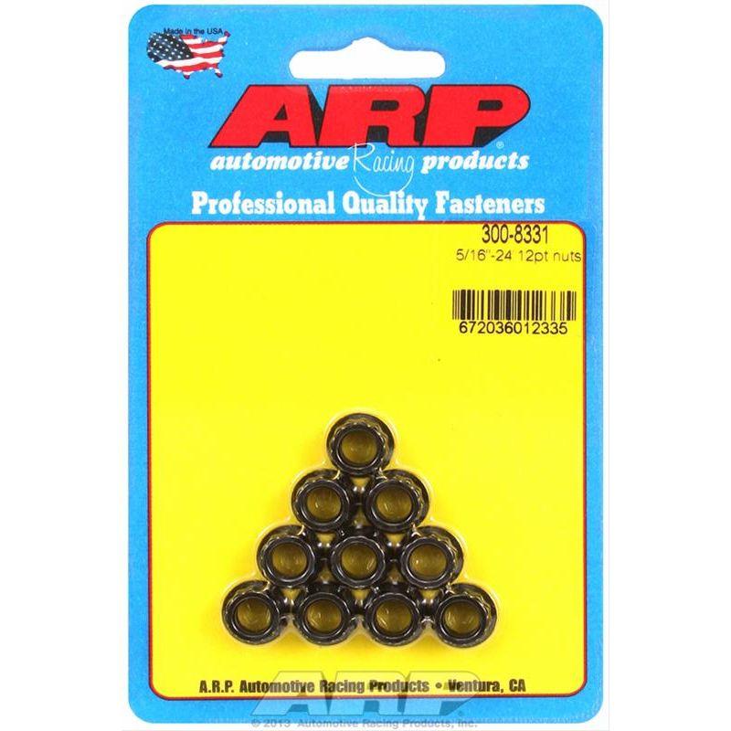 ARP 5/16in -24 12pt Nut Kit (Pack of 10) - SMINKpower Performance Parts ARP300-8331 ARP