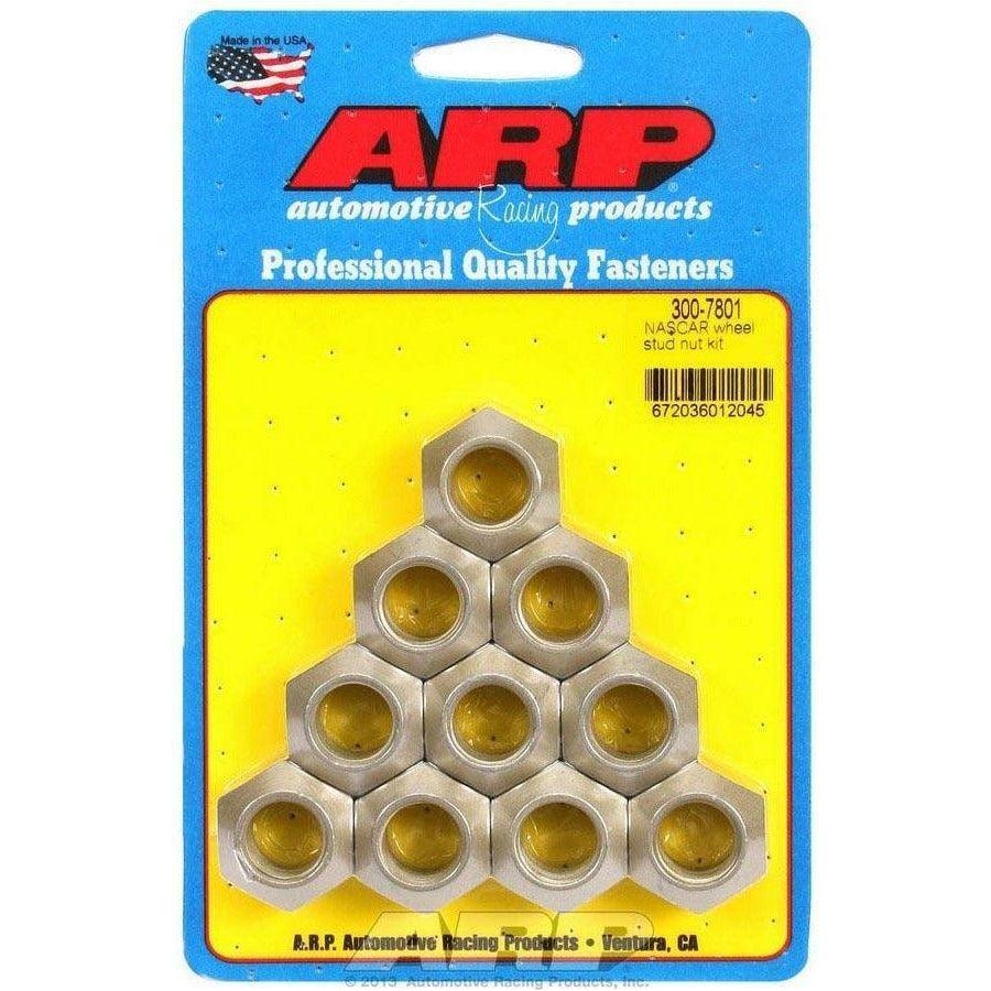 ARP 5/8in -18in NASCAR Wheel Stud Nut Kit (Pack of 10) - SMINKpower Performance Parts ARP300-7801 ARP