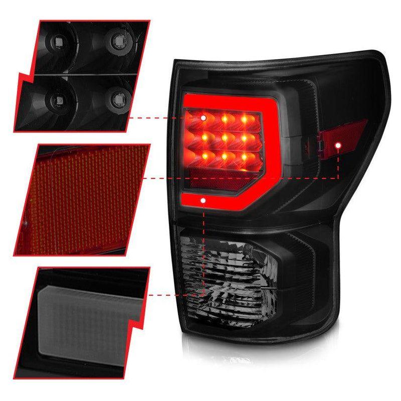 Anzo 07-11 Toyota Tundra Full LED Tailights Black Housing Smoke Lens G2 (w/C Light Bars) - SMINKpower Performance Parts ANZ311387 ANZO