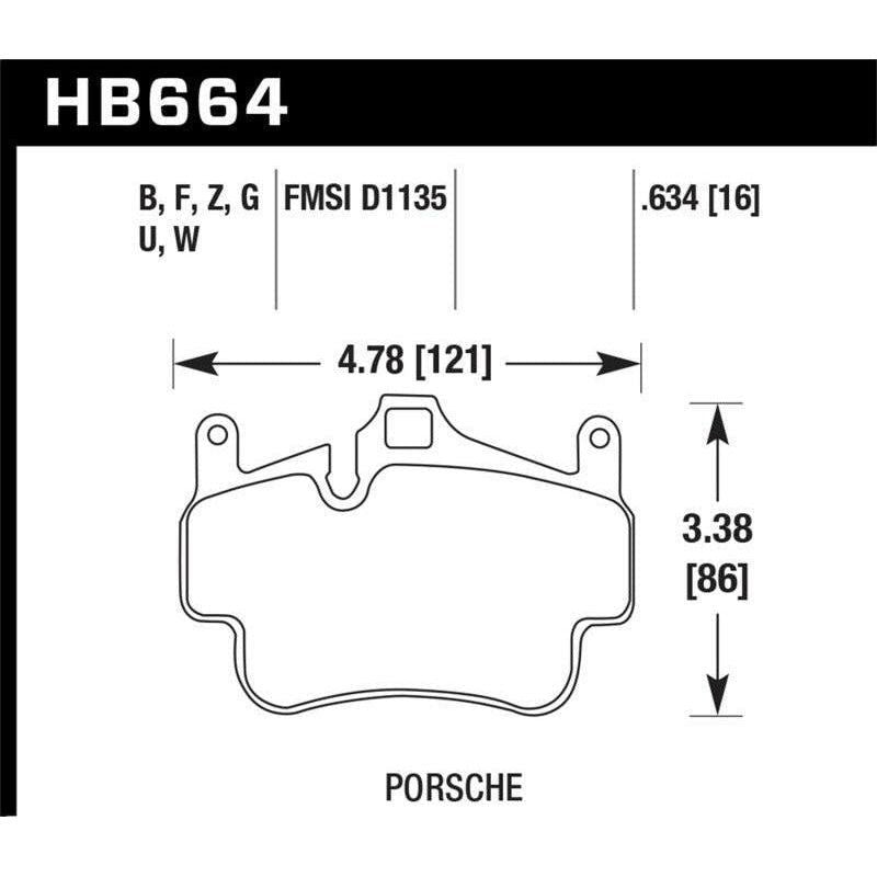 Hawk 06-14 Porsche Cayman Rear HPS 5.0 Brake Pads - SMINKpower Performance Parts HAWKHB664B.634 Hawk Performance