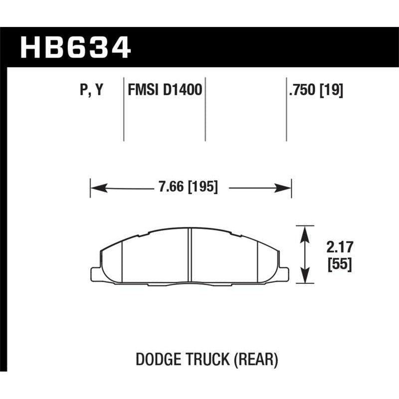 Hawk 09-14 Dodge Ram 2500/3500 Rear LTS Brake Pads - SMINKpower Performance Parts HAWKHB634Y.750 Hawk Performance