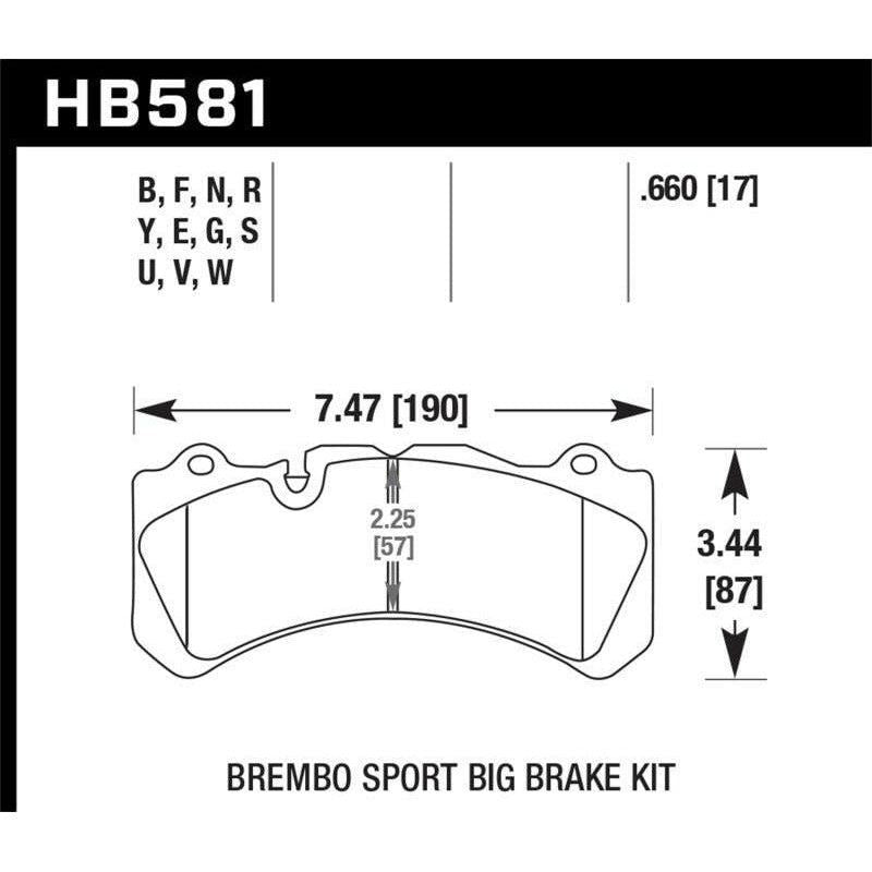 Hawk 09 Nissan GT-R R35 Brembo DTC-70 Race Front Brake Pads - SMINKpower Performance Parts HAWKHB581U.660 Hawk Performance