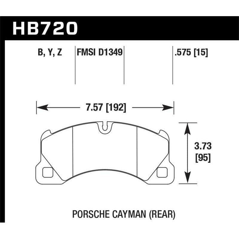 Hawk 10-16 Porsche Panamera / 08-15 Porsche Cayenne Performance Ceramic Street Front Brake Pads - SMINKpower Performance Parts HAWKHB720Z.575 Hawk Performance