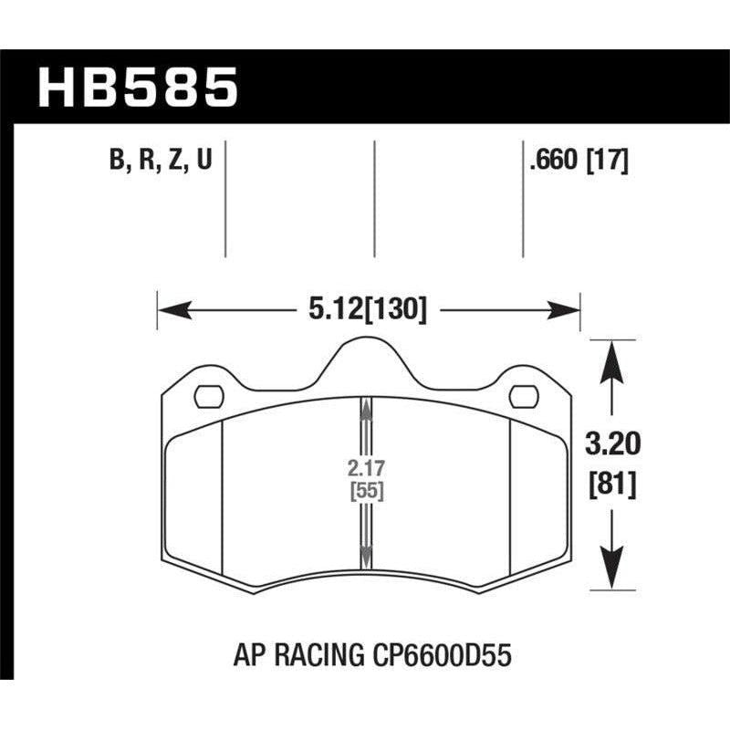 Hawk 12-14 McLaren MP4-12C HPS 5.0 Front Brake Pads - SMINKpower Performance Parts HAWKHB585B.660 Hawk Performance