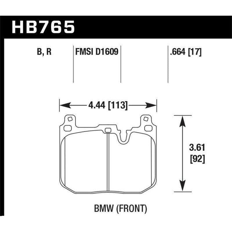 Hawk 13-16 BMW 328i xDrive Performance Ceramic Street Front Brake Pads - SMINKpower Performance Parts HAWKHB765Z.664 Hawk Performance