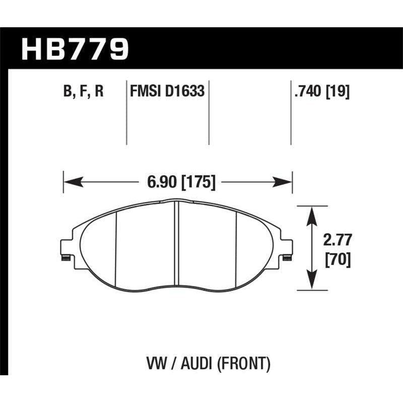 Hawk 15-16 Audi S3 HPS Street Front Brake Pads - SMINKpower Performance Parts HAWKHB779F.740 Hawk Performance