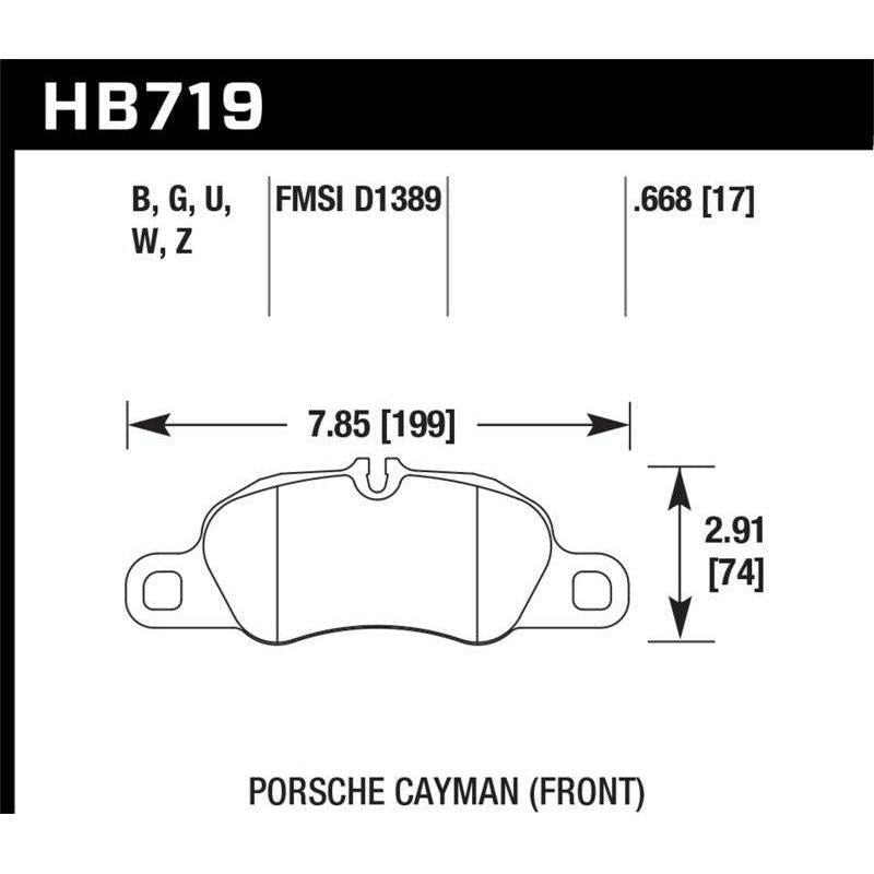 Hawk 2014 Porsche Cayman DTC-70 Front Race Brake Pads - SMINKpower Performance Parts HAWKHB719U.668 Hawk Performance