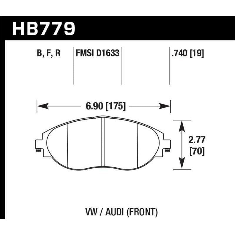 Hawk 2016 Audi S3 DTC-60 Front Brake Pads - SMINKpower Performance Parts HAWKHB779G.740 Hawk Performance