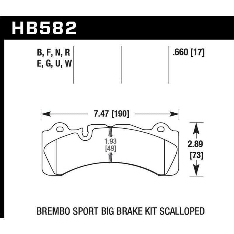 Hawk Brembo Caliper HPS 5.0 Performance Street Brake Pads - SMINKpower Performance Parts HAWKHB582B.660 Hawk Performance
