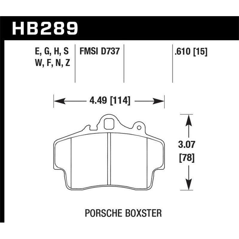 Hawk HP+ Street Brake Pads - SMINKpower Performance Parts HAWKHB289N.610 Hawk Performance