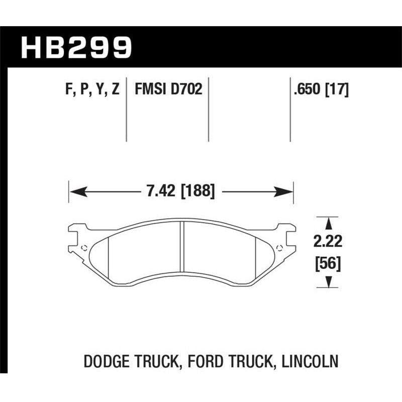 Hawk HPS Street Brake Pads - SMINKpower Performance Parts HAWKHB299F.650 Hawk Performance