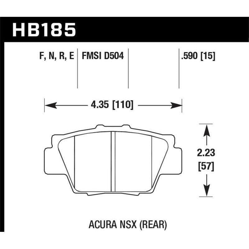 Hawk HPS Street Brake Pads - SMINKpower Performance Parts HAWKHB185F.590 Hawk Performance