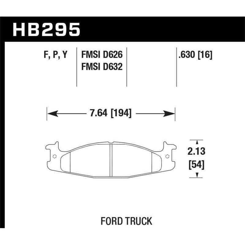 Hawk LTS Street Brake Pads - SMINKpower Performance Parts HAWKHB295Y.630 Hawk Performance