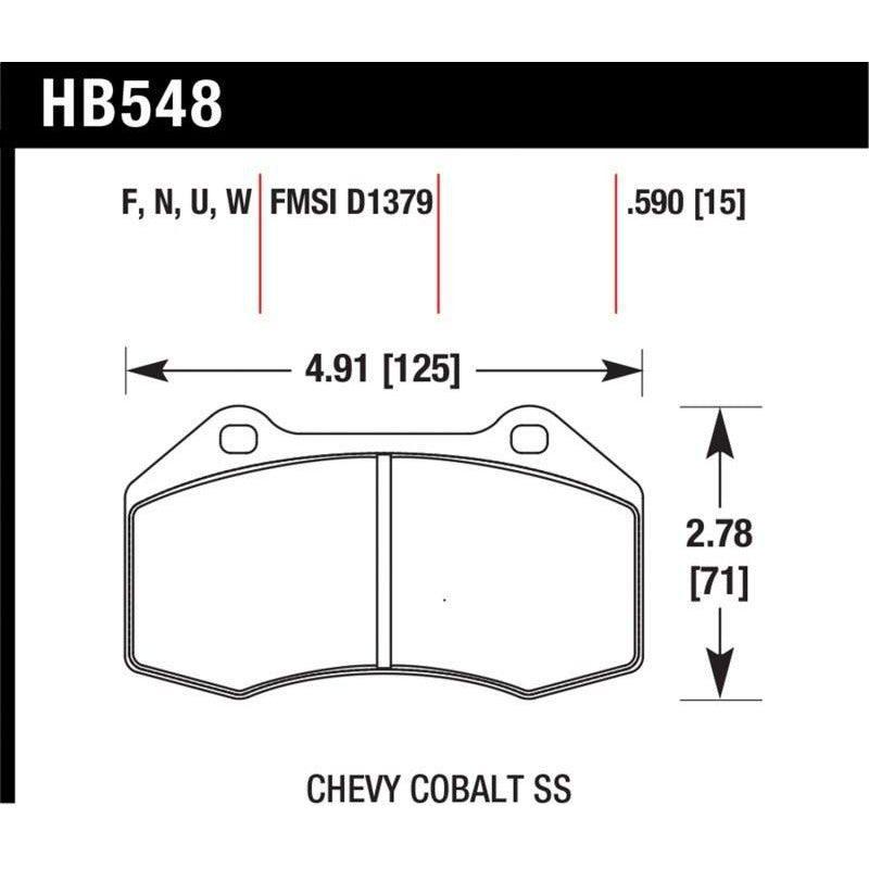 Hawk Renault Clio / Cobalt SS HP+ Street Front Brake Pads - SMINKpower Performance Parts HAWKHB548N.510 Hawk Performance