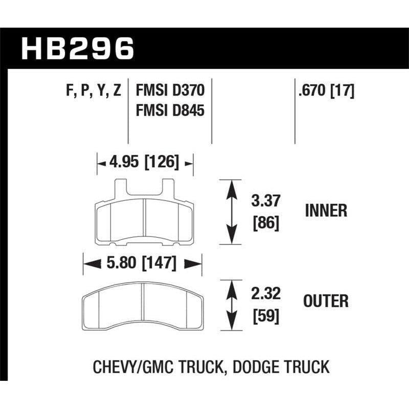 Hawk Super Duty Street Brake Pads - SMINKpower Performance Parts HAWKHB296P.670 Hawk Performance