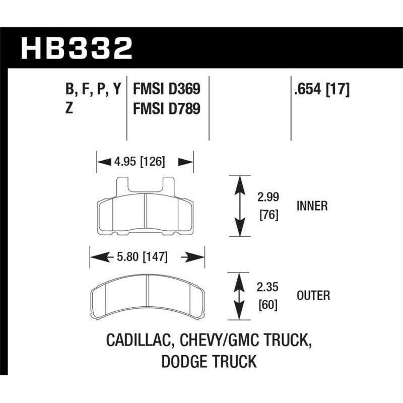 Hawk Super Duty Street Brake Pads - SMINKpower Performance Parts HAWKHB332P.654 Hawk Performance