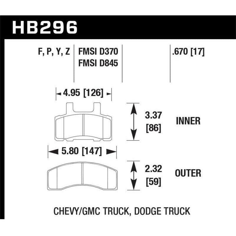 Hawk Super Duty Street Brake Pads - SMINKpower Performance Parts HAWKHB296P.670 Hawk Performance