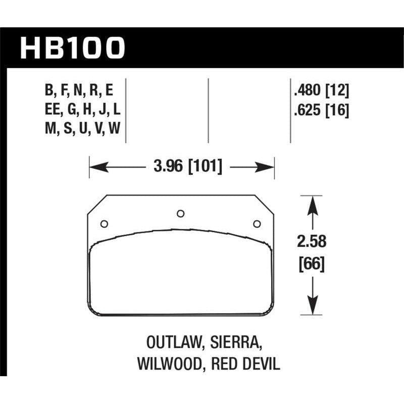 Hawk Wilwood Dynalite Caliper DTC-30 Brake Pads - SMINKpower Performance Parts HAWKHB100W.480 Hawk Performance