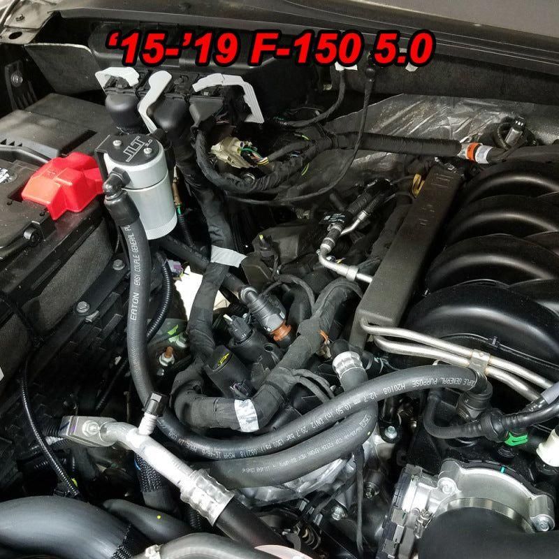 JLT 11-19 Ford F-150 2.7L/3.5L/5.0L Passenger Side Oil Separator 3.0 - Clear Anodized - SMINKpower Performance Parts JLT3016P-C JLT