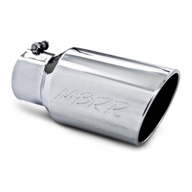 MBRP Universal Tip 6 O.D. Angled Rolled End 4 inlet 12 length - SMINKpower Performance Parts MBRPT5073 MBRP