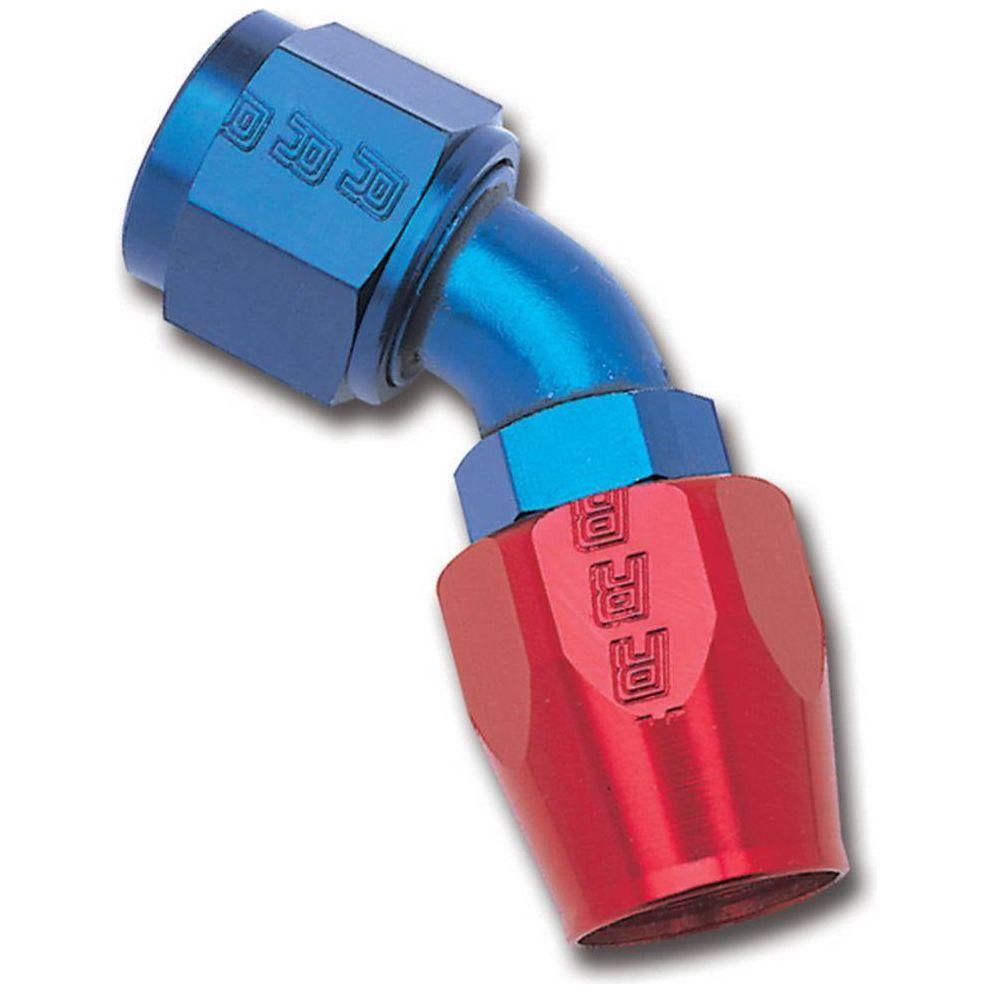 Russell Performance -6 AN Red/Blue 45 Degree Full Flow Hose End - SMINKpower Performance Parts RUS610090 Russell
