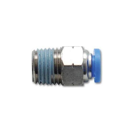 Vibrant Male Straight Pneumatic Vacuum Fitting (1/8in NPT Thread) - for 1/4in (6mm) OD tubing - SMINKpower Performance Parts VIB2662 Vibrant