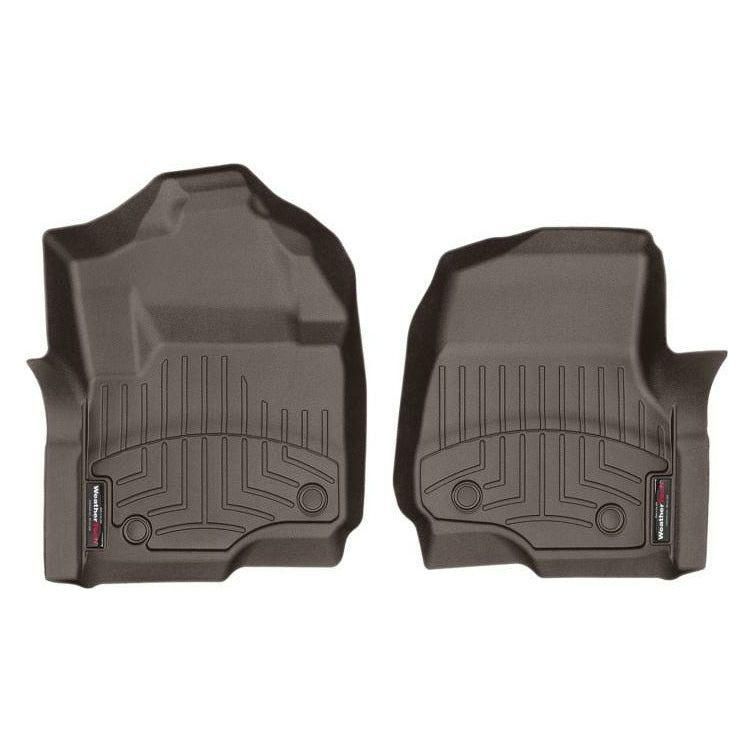 WeatherTech 2017 Ford Super Duty (Super Cab / Crew Cab) Front FloorLiners - Cocoa - SMINKpower Performance Parts WET4710121 WeatherTech