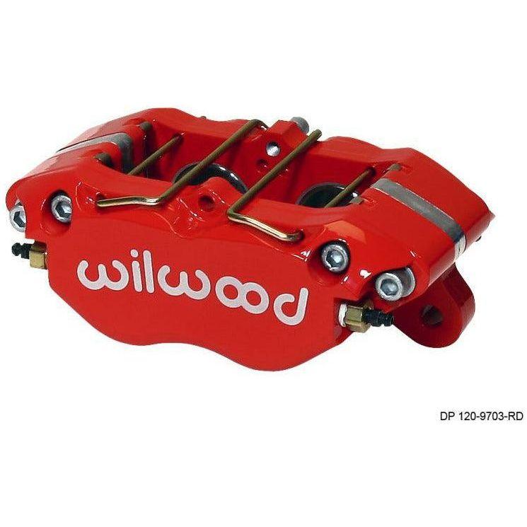 Wilwood Caliper-Dynapro 5.25in Mount - Red 1.38in Pistons .81in Disc - SMINKpower Performance Parts WIL120-9703-RD Wilwood