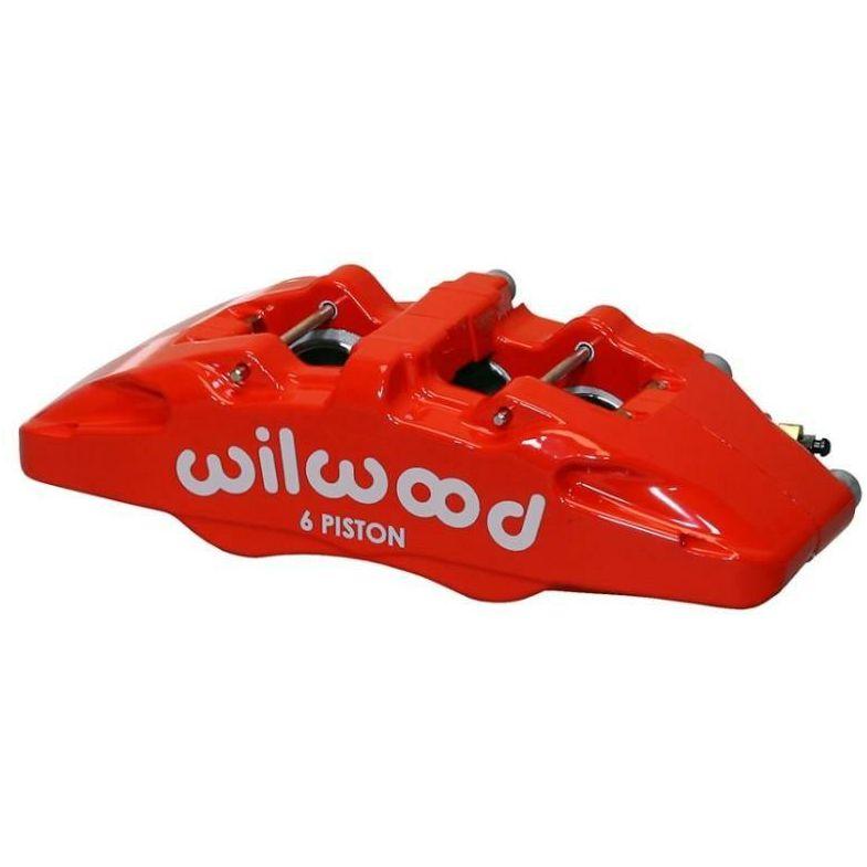 Wilwood Caliper-Forged Dynapro 6 5.25in Mount-Red-L/H 1.62/1.12/1.12in Pistons 0.81in Disc - SMINKpower Performance Parts WIL120-13435-RD Wilwood