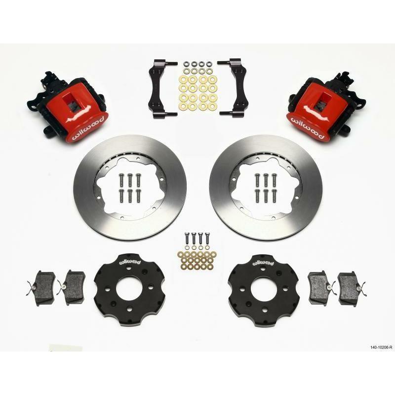 Wilwood Combination Parking Brake Rear Kit 11.00in Red Civic / Integra Disc 2.39 Hub Offset - SMINKpower Performance Parts WIL140-10206-R Wilwood