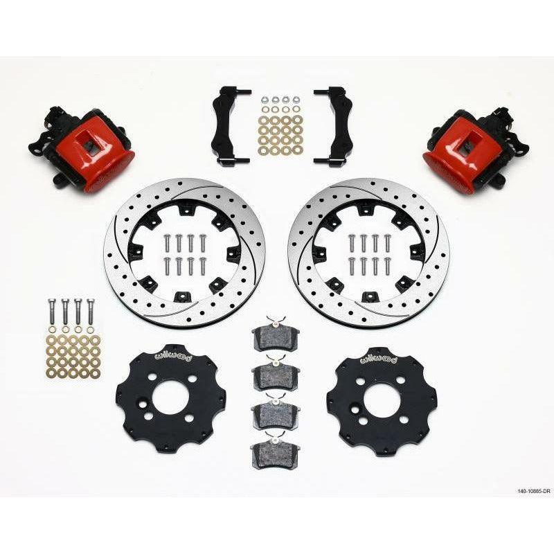 Wilwood Combination Parking Brake Rear Kit 11.75in Drilled Red Mini Cooper - SMINKpower Performance Parts WIL140-10885-DR Wilwood