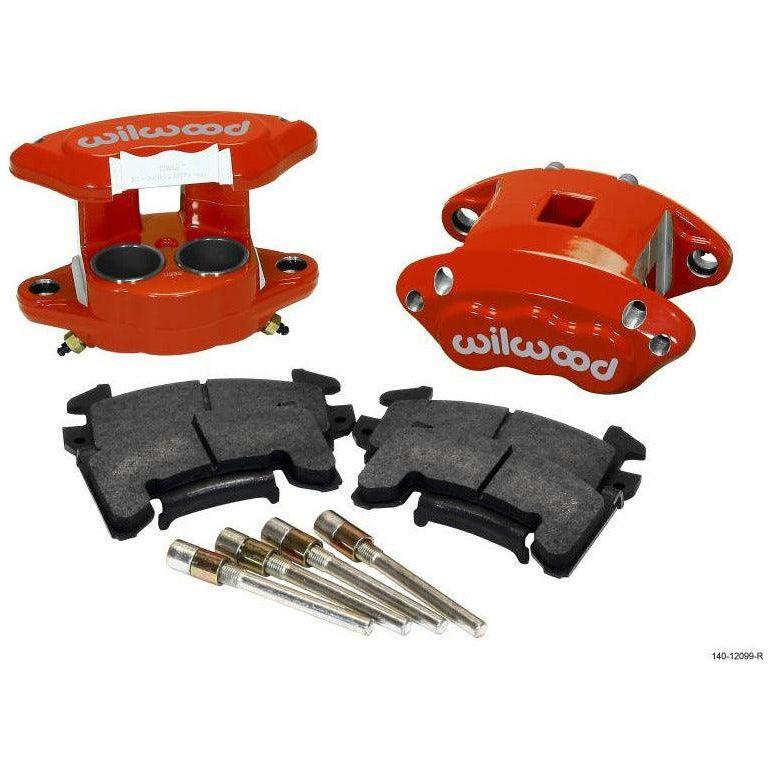 Wilwood D154 Front Caliper Kit - Red 1.62 / 1.62in Piston 1.04in Rotor - SMINKpower Performance Parts WIL140-12099-R Wilwood