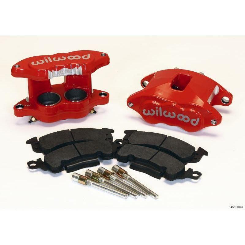 Wilwood D52 Front Caliper Kit - Red 2.00 / 2.00in Piston 1.28in Rotor - SMINKpower Performance Parts WIL140-11290-R Wilwood