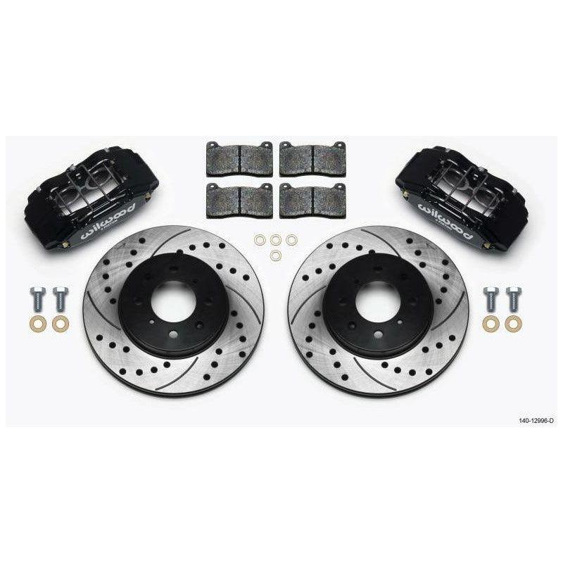 Wilwood DPHA Front Caliper & Rotor Kit Drilled Honda / Acura w/ 262mm OE Rotor - SMINKpower Performance Parts WIL140-12996-D Wilwood