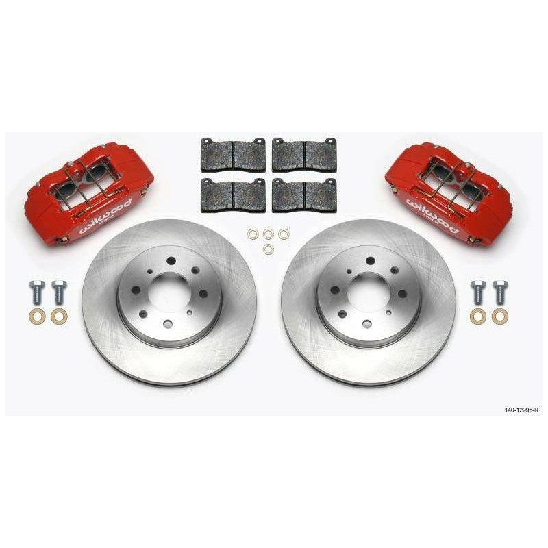 Wilwood DPHA Front Caliper & Rotor Kit Red Honda / Acura w/ 262mm OE Rotor - SMINKpower Performance Parts WIL140-12996-R Wilwood