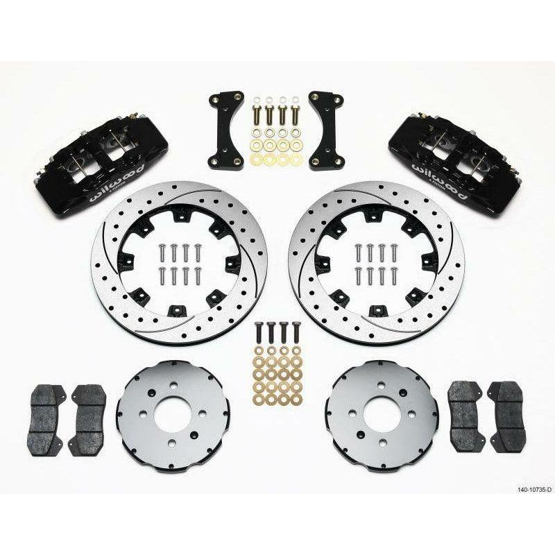 Wilwood Dynapro 6 Front Hat Kit 12.19in Drilled 94-01 Honda/Acura w/262mm Disc - SMINKpower Performance Parts WIL140-10735-D Wilwood