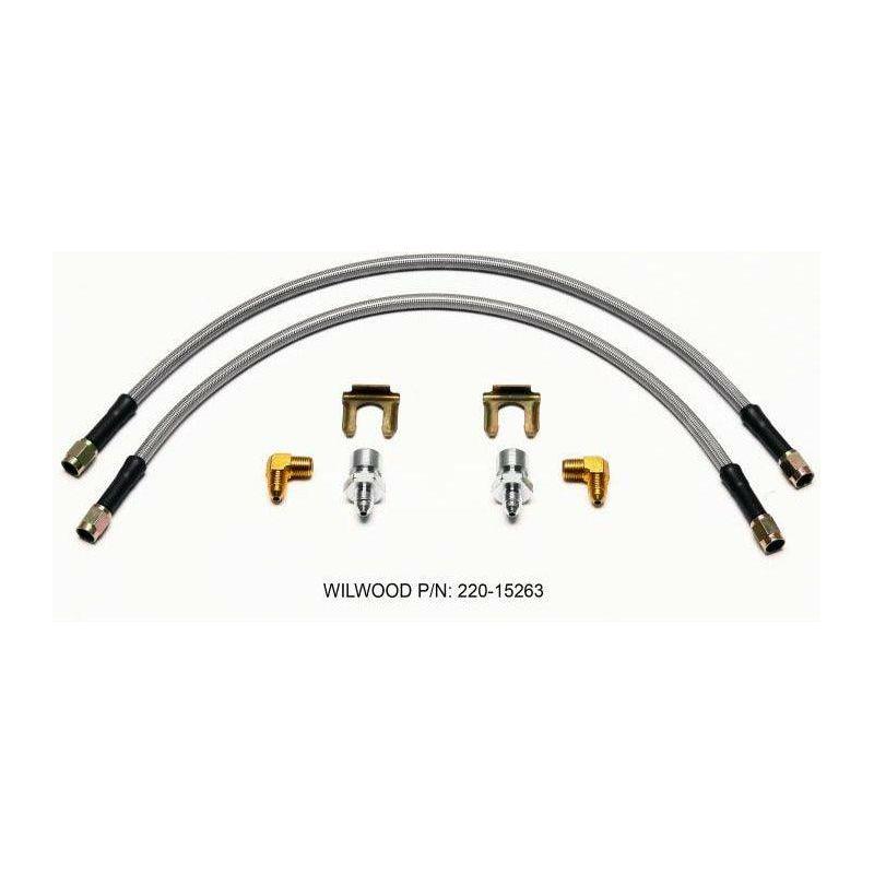 Wilwood Flexline Kit 18inch M10x1.50 IF 1/8-27 NPT 90 Degree - SMINKpower Performance Parts WIL220-15263 Wilwood