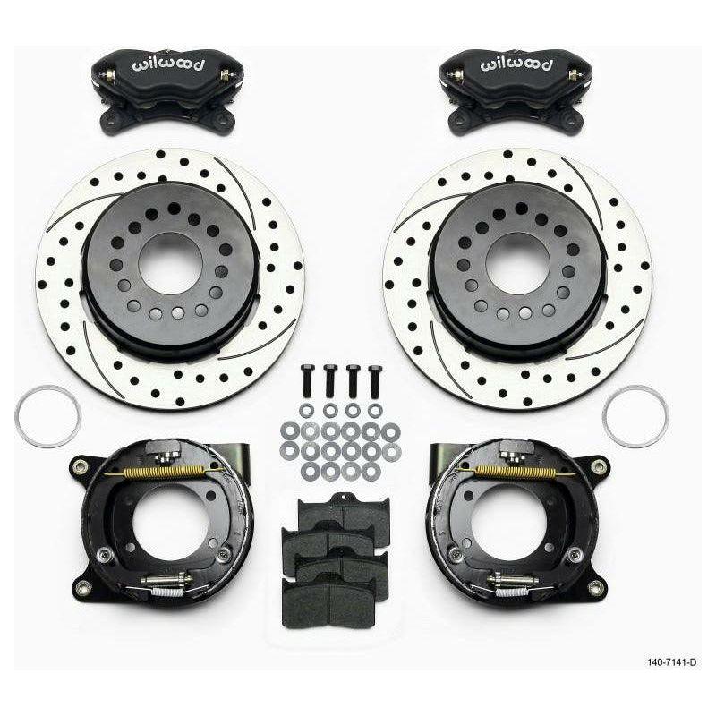 Wilwood Forged Dynalite P/S Park Brake Kit Drilled Chevy 12 Bolt w/ C-Clips - SMINKpower Performance Parts WIL140-7141-D Wilwood