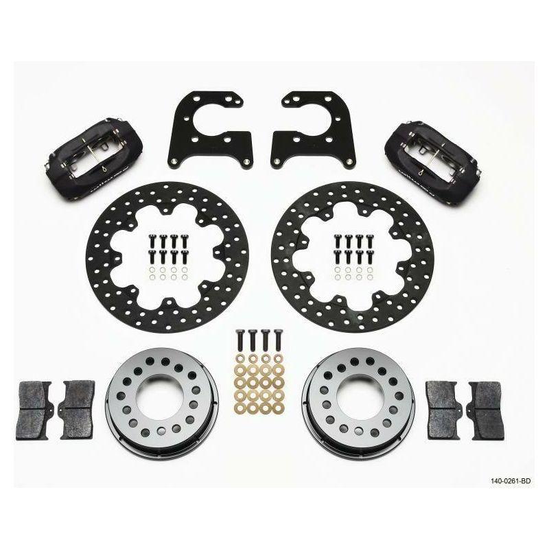 Wilwood Forged Dynalite Rear Drag Kit Drilled Rotor Big Ford 2.36in Offset - SMINKpower Performance Parts WIL140-0261-BD Wilwood