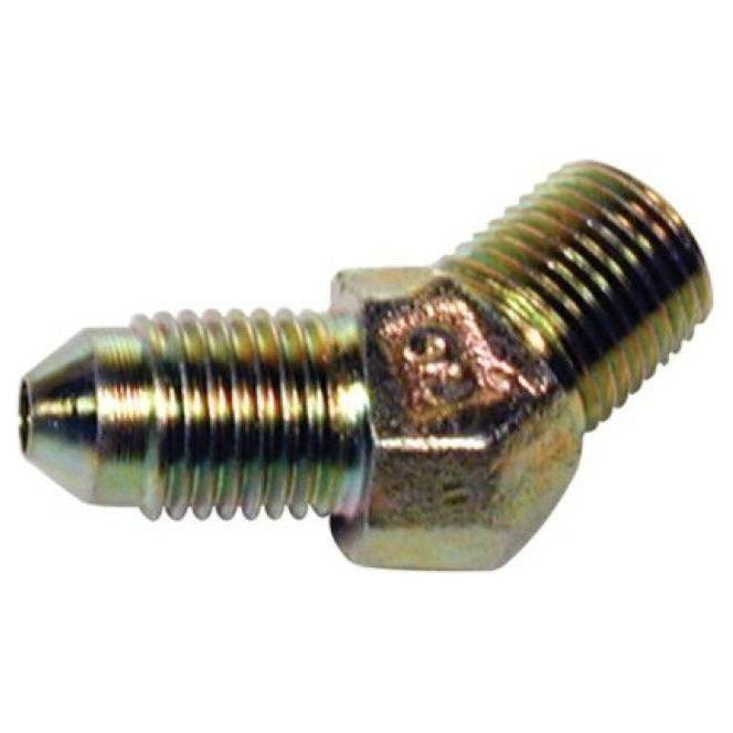 Wilwood Inlet Fitting - 1/8-27 NPT to -3 (45) - SMINKpower Performance Parts WIL220-6412 Wilwood