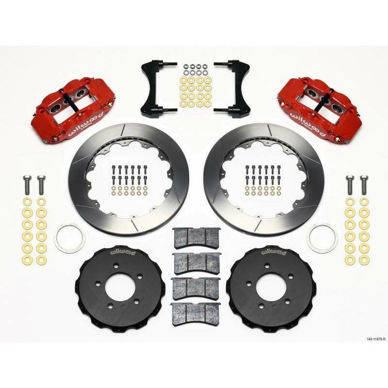 Wilwood Narrow Superlite 6R Front Hat Kit 12.88in Red 2006-Up Civic / CRZ - SMINKpower Performance Parts WIL140-11978-R Wilwood