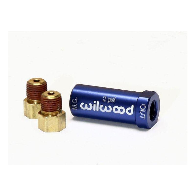 Wilwood Residual Pressure Valve - New Style w/ Fittings - 2# / Blue - SMINKpower Performance Parts WIL260-13783 Wilwood