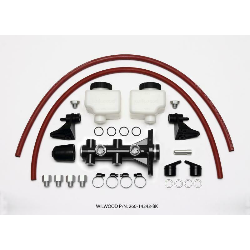 Wilwood Tandem Remote Master Cylinder - 1in Bore Black - SMINKpower Performance Parts WIL260-14243-BK Wilwood
