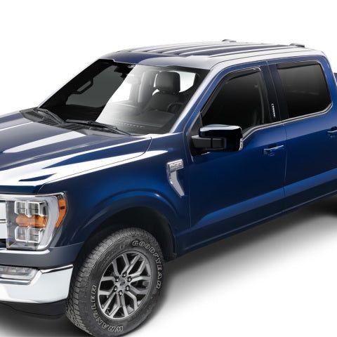 AVS 15-18 Ford F-150 Supercrew Ventvisor In-Channel Front & Rear Window Deflectors 4pc - Smoke