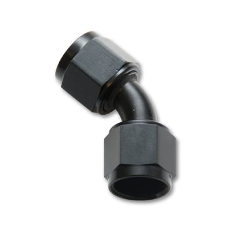 Vibrant -4AN X -4AN Female Flare Swivel 45 Deg Fitting ( AN To AN ) -Anodized Black Only