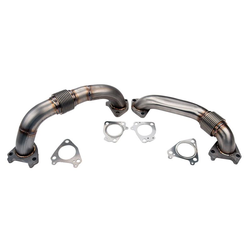 Wehrli 01-04 Chevrolet 6.6L Duramax LB7 2in Stainless Up Pipe Kit w/Gaskets - Single Turbo-Connecting Pipes-Wehrli-WCFWCF100590-SMINKpower Performance Parts