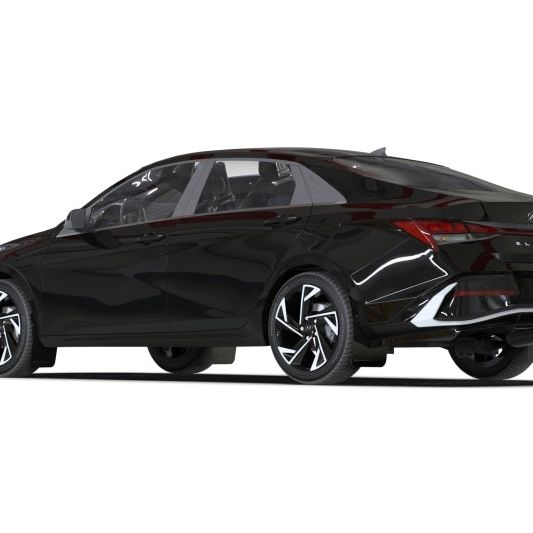 Rally Armor 2024 Hyundai Elantra Black Mud Flap Metallic Black Logo