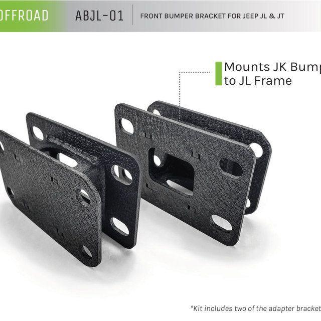 DV8 Offroad Jeep JK to Jeep JL Front Bumper Adapter Bracket